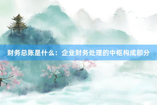 财务总账是什么：企业财务处理的中枢构成部分